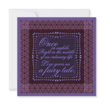 Invitación a la boda de morado oscuro