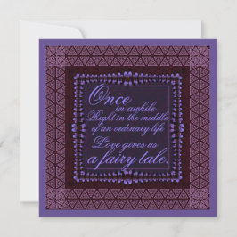 Invitación a la boda de morado oscuro