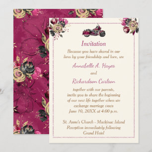 Invitación a la boda de motociclismo