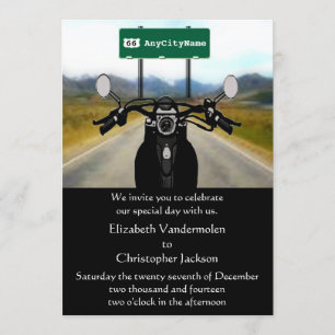 Invitación a la boda de motociclistas