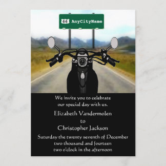 Invitación a la boda de motociclistas
