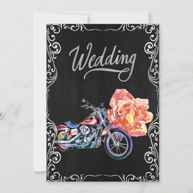 Invitación a la boda de motociclistas (Anverso)