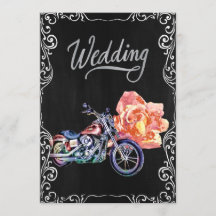 Invitación a la boda de motociclistas