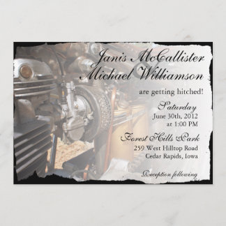 Invitación a la boda de motociclistas Personalizad