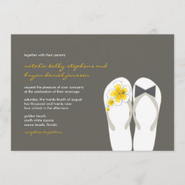 Invitación a la boda de Mr. y Mrs. Yellow Flip Flo