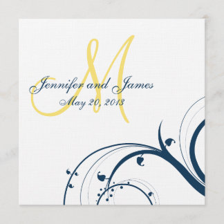 Invitación a la boda de naftalenos azules, inicial