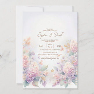 Invitación a la boda de nalga de color de agua pas