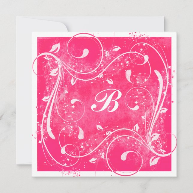 Invitación a la boda de nalgas rosas y blancas (Anverso)