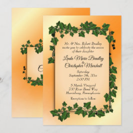 Invitación a la boda de naranja con Vines Fall