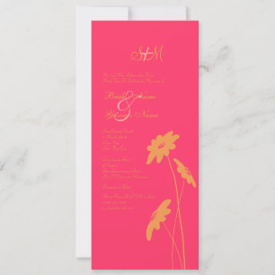 Invitación a la boda de naranjas y flores silvestr