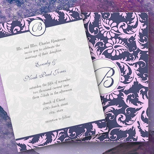 Invitación a la boda de naves con damascos azules  (Subido por el creador)