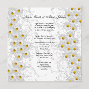 Invitación a la boda de naves florales de marea bl