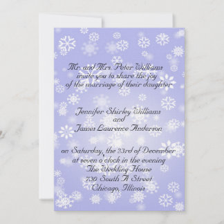 Invitación a la boda de Navidad Azul