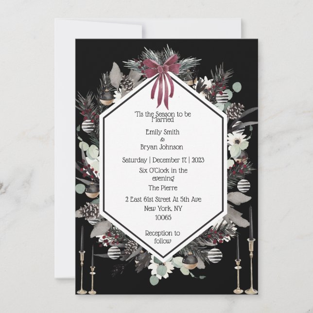 Invitación a la boda de navidades (Anverso)