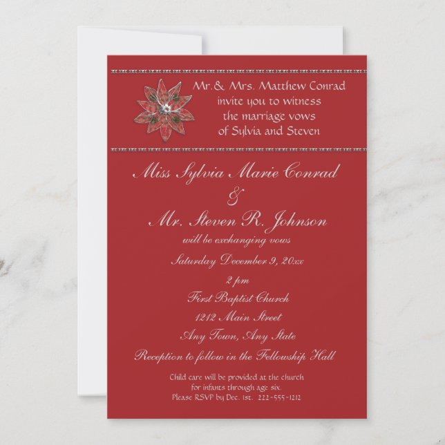 Invitación a la boda de navidades (Anverso)
