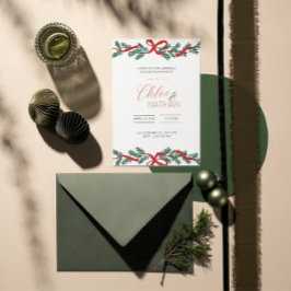 Invitación a la boda de Navidades de personalizabl