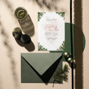 Invitación a la boda de Navidades de personalizabl
