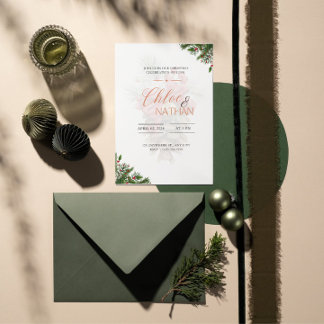 Invitación a la boda de Navidades de personalizabl