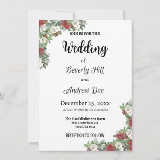 Invitación a la boda de Navidades de personalizabl
