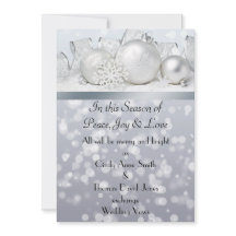 Invitación a la boda de Navidades de Silver Bell