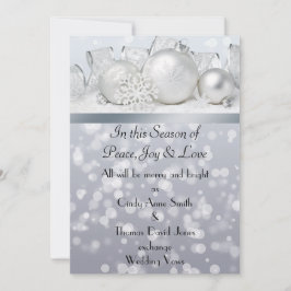 Invitación a la boda de Navidades de Silver Bell