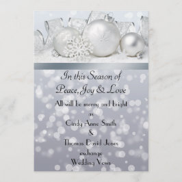 Invitación a la boda de Navidades de Silver Bell