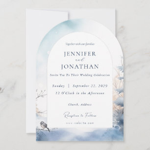 Invitación a la boda de Navidades de vacaciones de