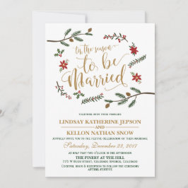 Invitación a la boda de Navidades de vacaciones fe
