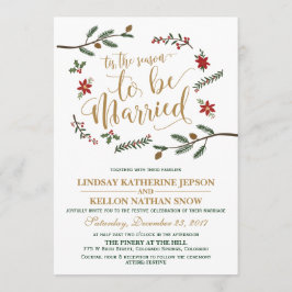 Invitación a la boda de Navidades de vacaciones fe