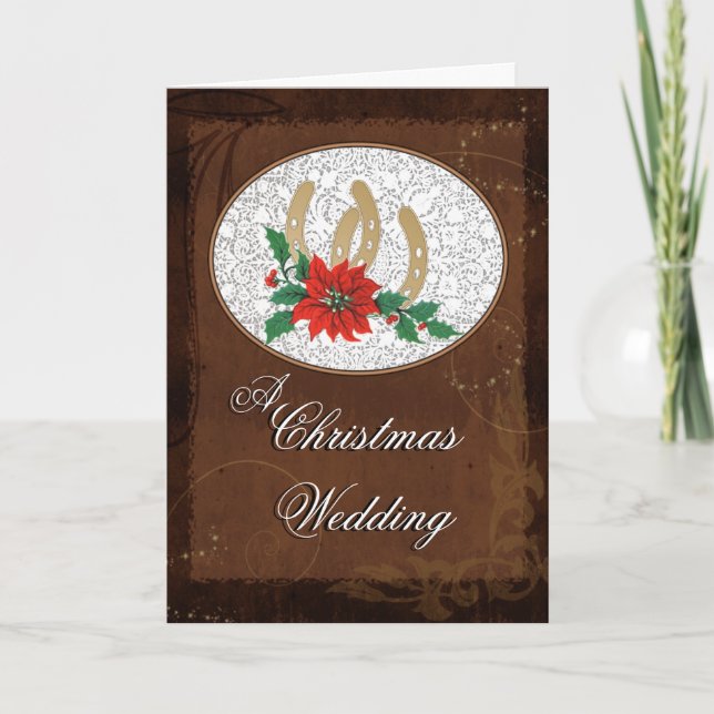 Invitación a la boda de Navidades occidentales (Anverso)