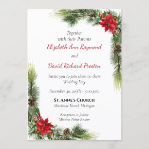 Invitación a la boda de Navidades rusos