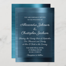 Invitación a la boda de Navy Blue Elegant