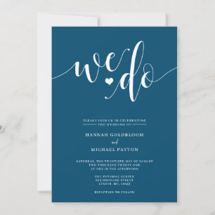 Invitación a la boda de Navy Blue we Do Wedding