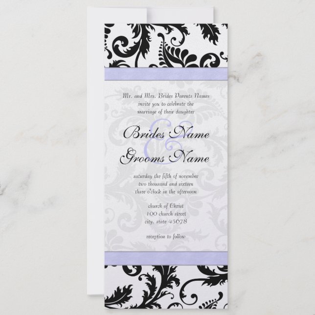 Invitación a la boda de negras para damascos de li (Anverso)