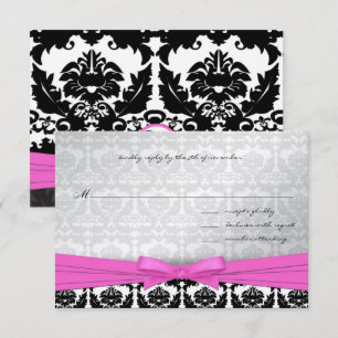 Invitación a la boda de negras y negras de plata r