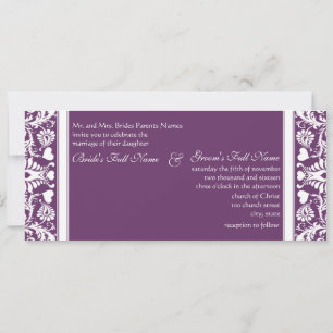 Invitación a la boda de nevada de plumas profundas