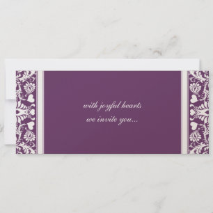 Invitación a la boda de nevada de plumas profundas