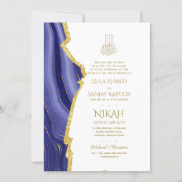 Invitación a la boda de NIKAH - Agate de oro púrpu