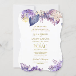 Invitación a la boda de NIKAH - Oro morado de Wali