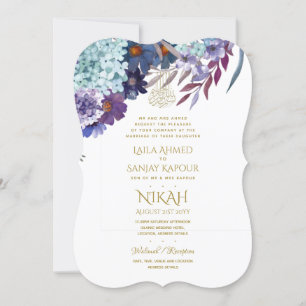 Invitación a la boda de NIKAH - Oro morado de Wali