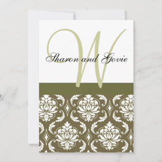 Invitación a la boda de nombres de monograma de da