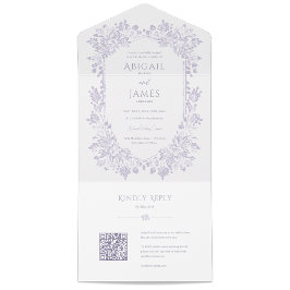 Invitación a la boda de Norwich con tarjeta RSVP