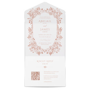 Invitación a la boda de Norwich con tarjeta RSVP