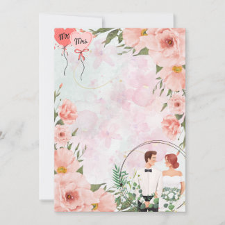 Invitación a la boda de Novia y Boda de Flores Ros