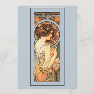 Invitación a la boda de novias en el Art Nouveau