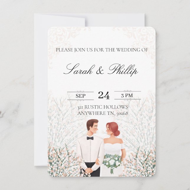 Invitación a la boda de novias y novias (Anverso)