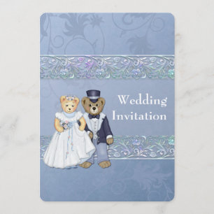 Invitación a la boda de novias y novias con osos d