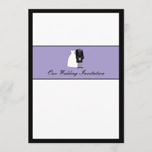 Invitación a la boda de novias y novios escoceses 