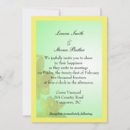 invitación a la boda de novias y novios, flores de