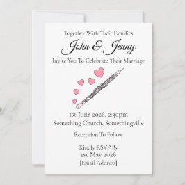 Invitación a la boda de Oboe Músicos de Woodwind